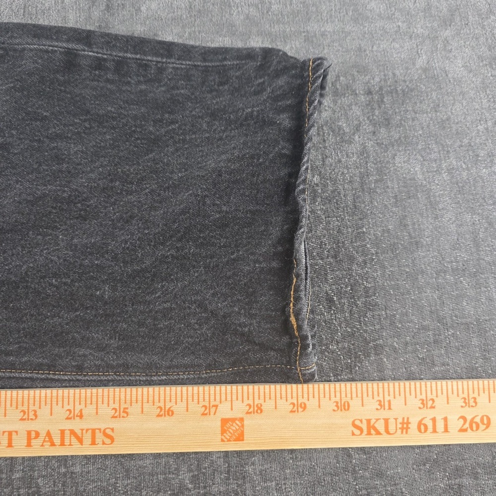 Levis 501xx Jeans Mens 42x32 (Fits 40x30) Faded Black Button Fly 100% Cotton Emo - Picture 3 of 9